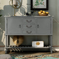 Modern Console Table Sofa Table for Living Room with 3 Drawers, 2 Cabinets and 1 Shelf