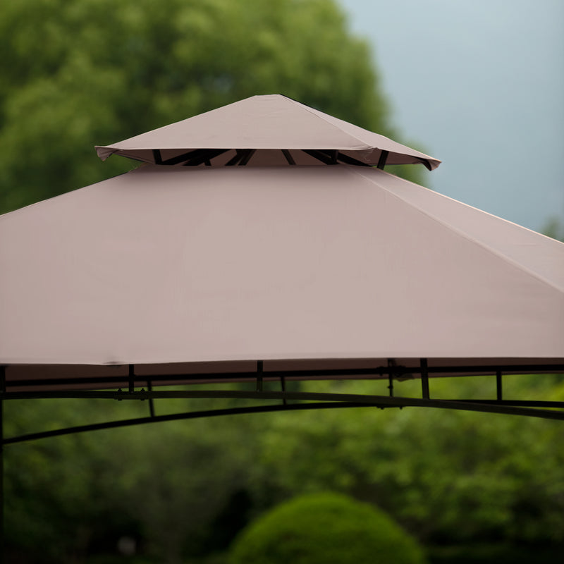Foot Easy Assembly Seasonal Shade UV Protection with Extendable Awning Outdoor Gazebo