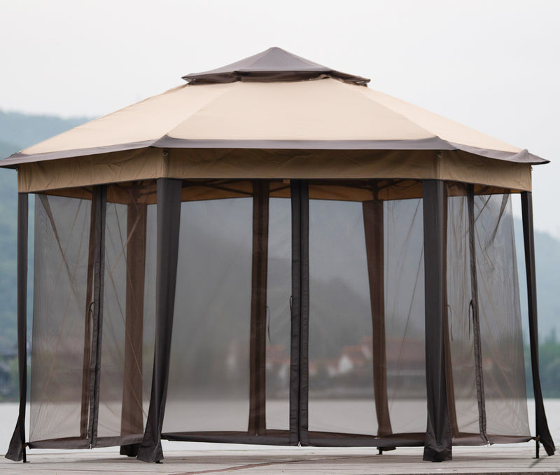 Iron hexagon Patio Gazebo