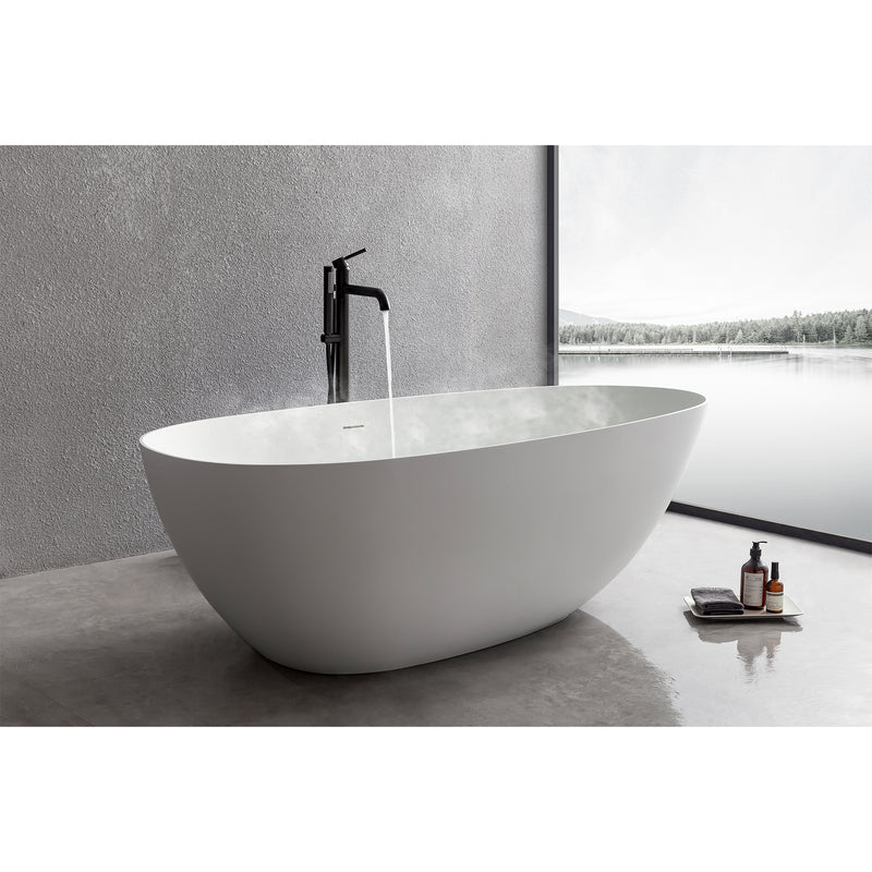 1700mm artificial stone solid surface freestanding bathroom adult bathtub