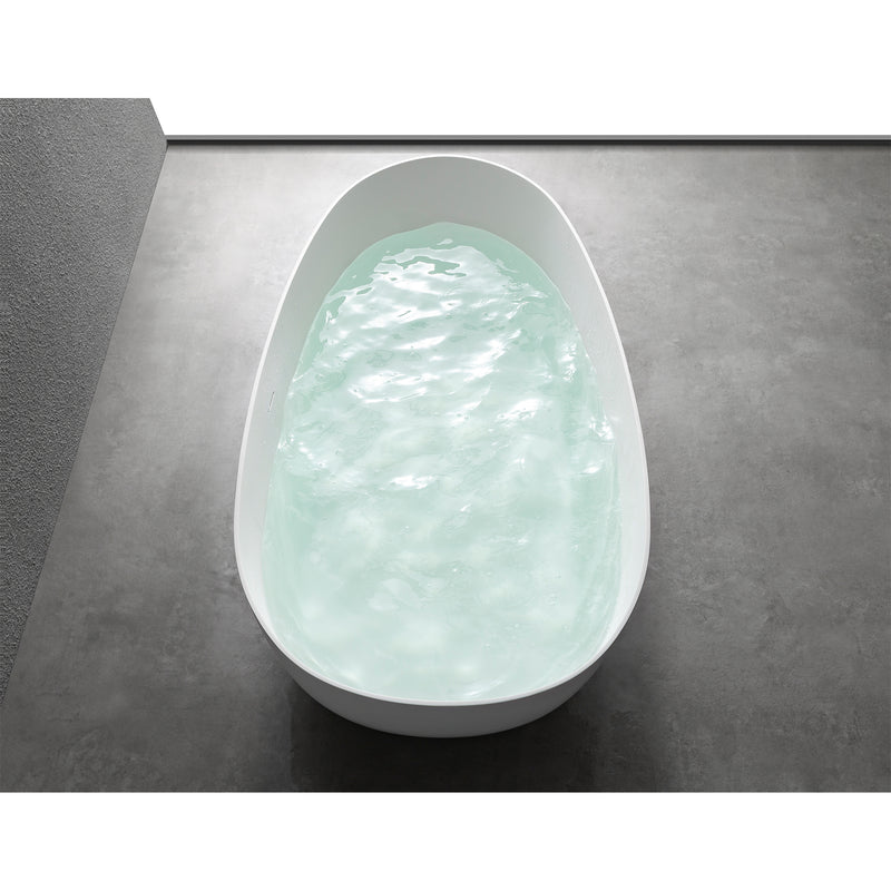 1700mm artificial stone solid surface freestanding bathroom adult bathtub