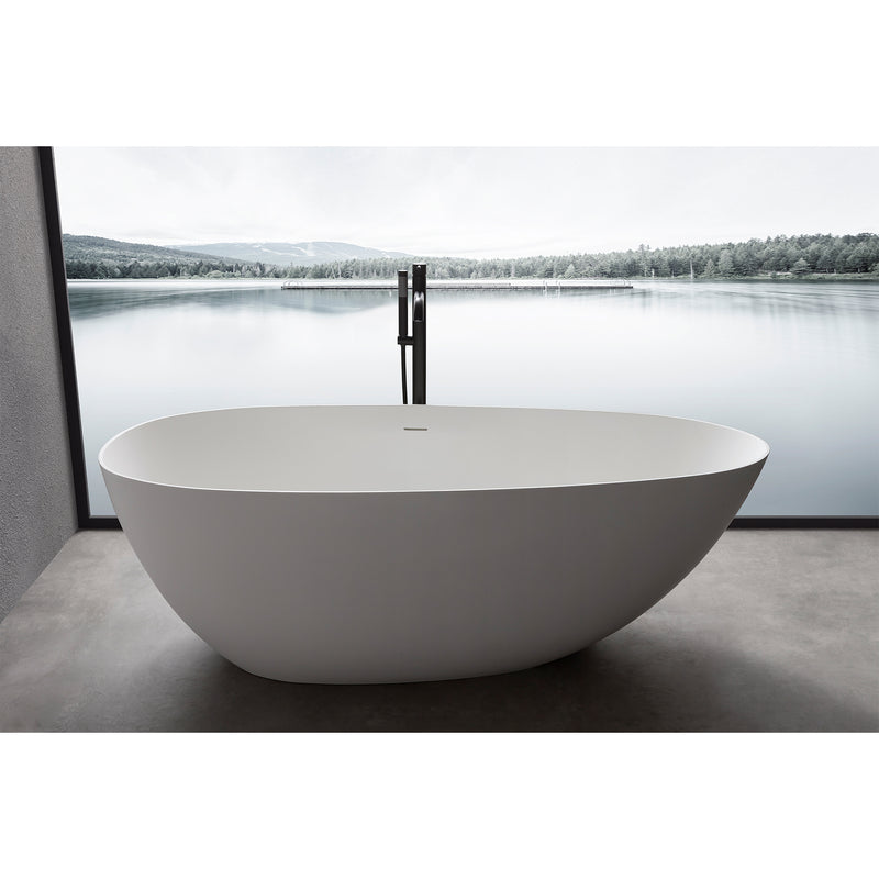 1700mm artificial stone solid surface freestanding bathroom adult bathtub