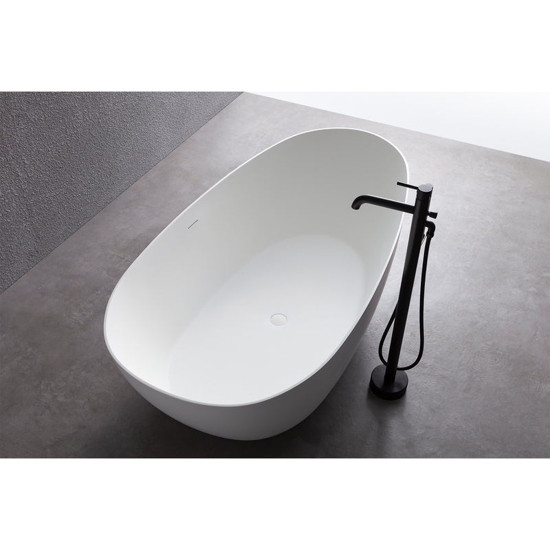 1700mm artificial stone solid surface freestanding bathroom adult bathtub