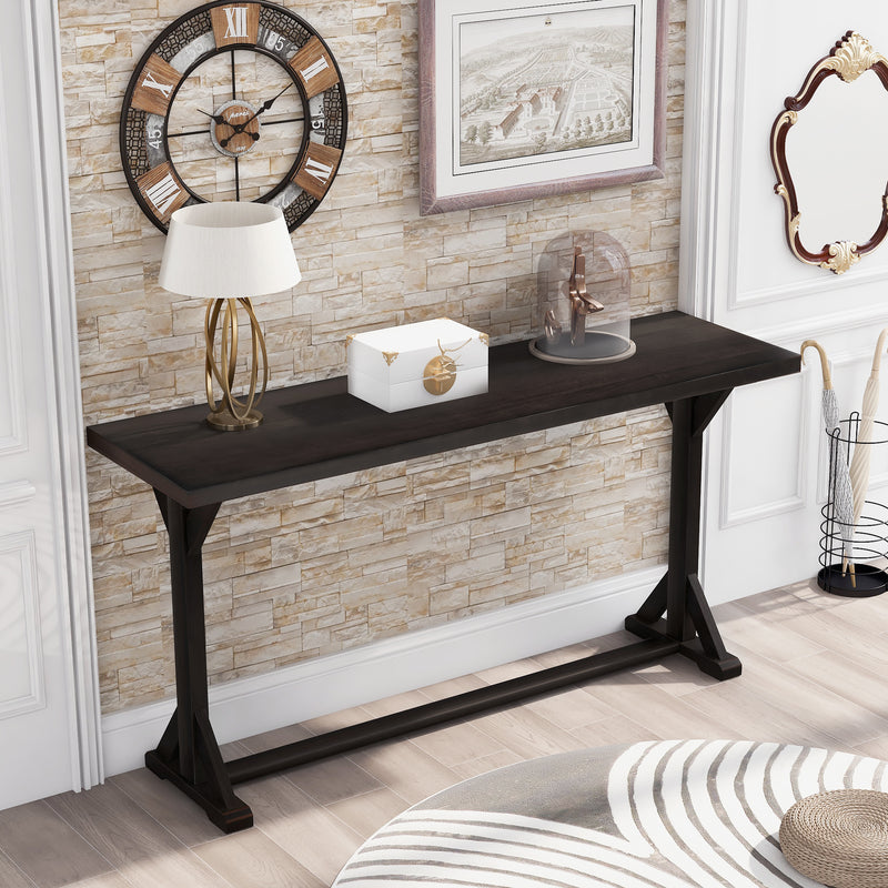 Livingroom Set Vintage Style Easy Assembly 58” Console Table Side Table with Firm Structure