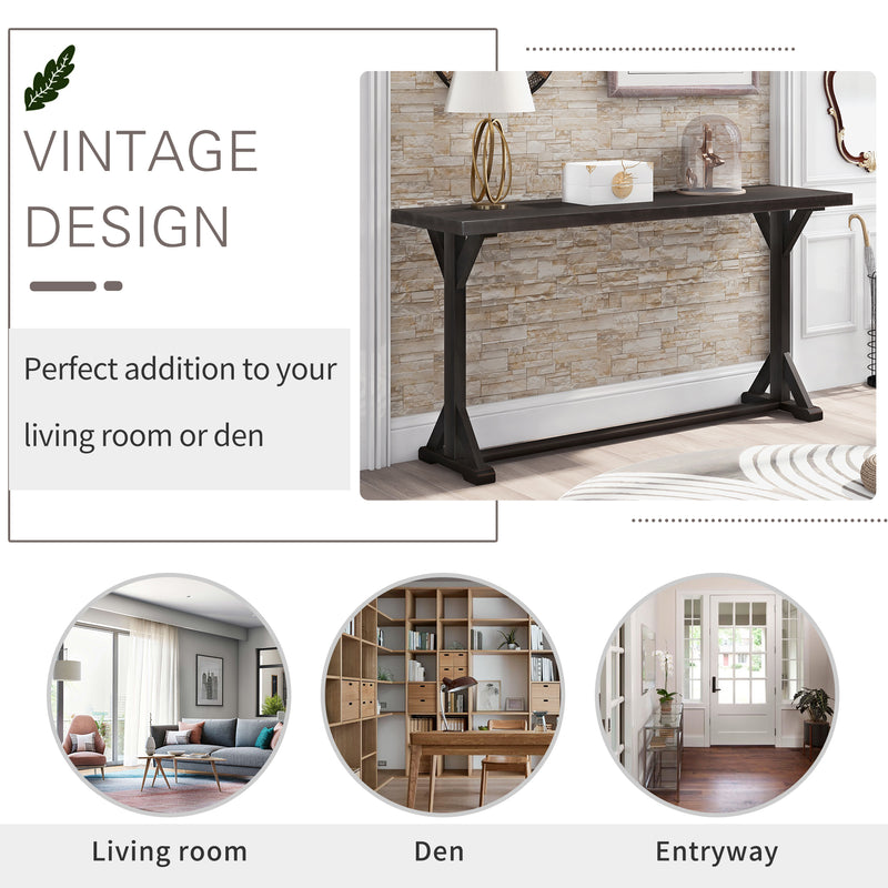 Livingroom Set Vintage Style Easy Assembly 58” Console Table Side Table with Firm Structure