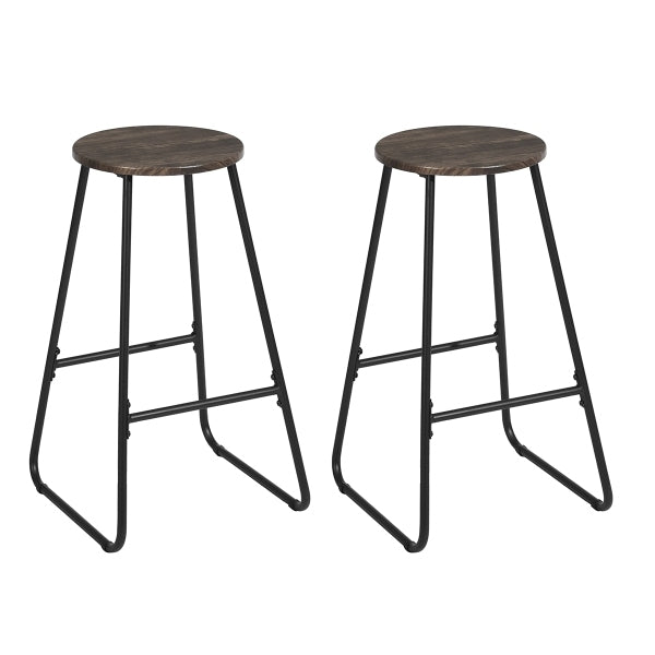 27 Inch Counter Height Bar Stools Set of 2, Armless Counter Stools MDF Seat with Metal Legs for Dining Room Kithchen Bar