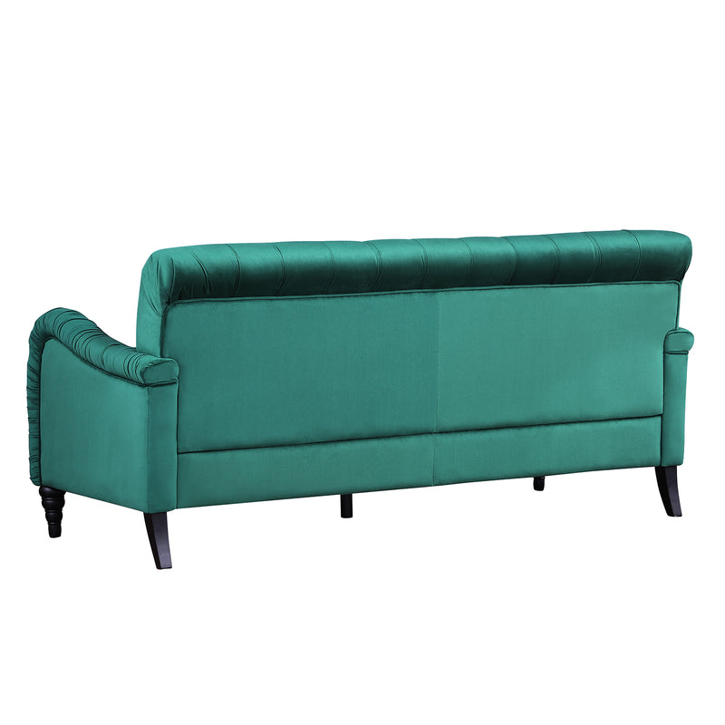 2229,DARK GREEN  Chesterfield;3 seater ,modern sofa
