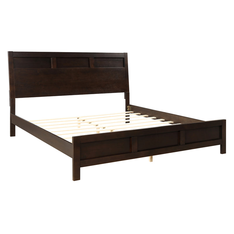 Classic Rich Brown 3 Pieces King Bedroom Set (King Bed + Nightstand*2)