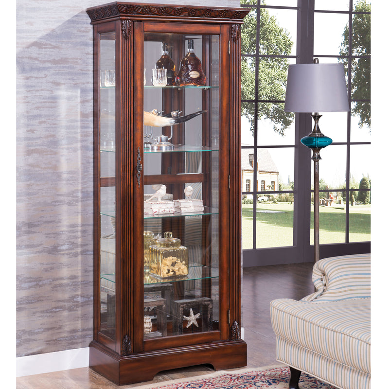 Curio Wood Cabinet in Cherry