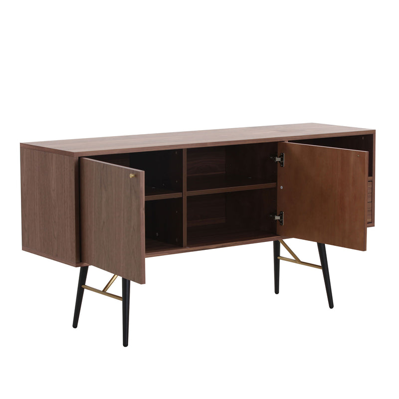 Modern Sideboard , Buffet Cabinet, Storage Cabinet, TV Stand with 2 Door and 2 drawers , Anti-Topple Design, and Large Countertop
