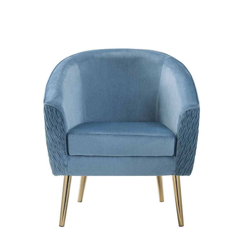 Accent Chair, Velvet & Gold