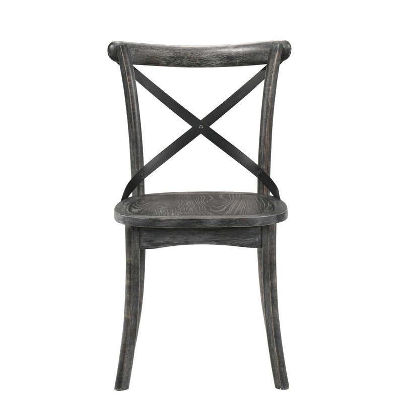 Side Chair (Set-2), Rustic Gray