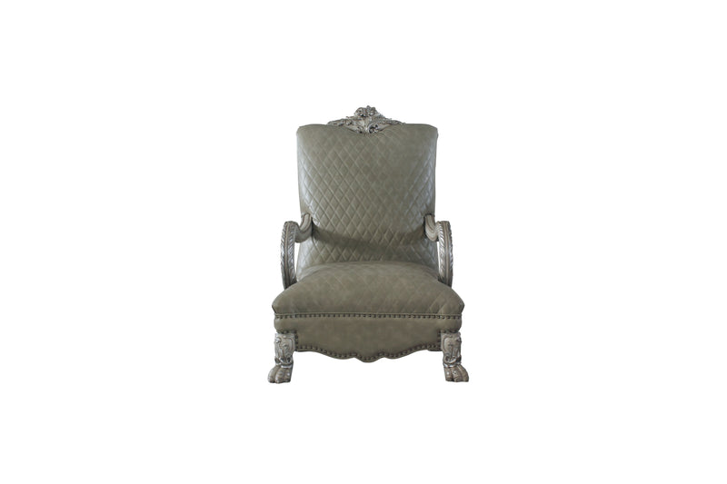 Accent Chair, Vintage Bone White & PU