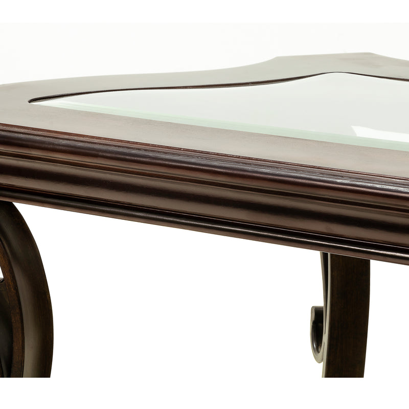 Sofa Table, Glass table top, MDF W/marble paper middle shelf, powder coat finish metal legs.