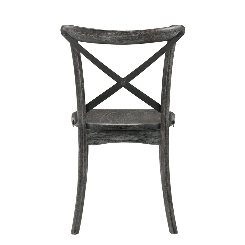 Side Chair (Set-2), Rustic Gray