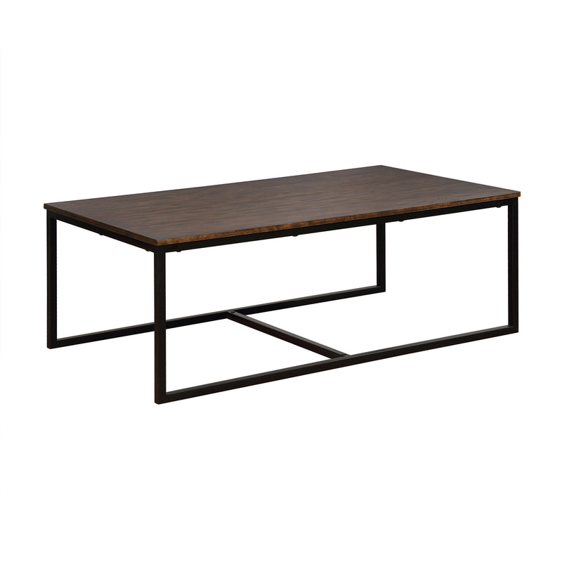 Wood 54" Coffee Table, Antiqued Mocha