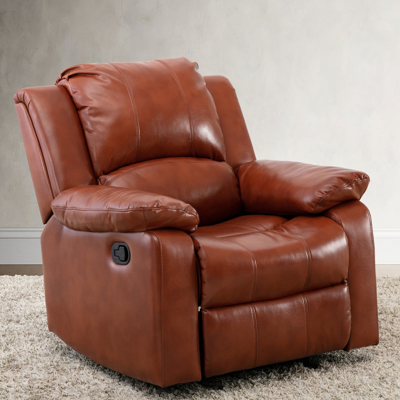 Charlotte Caramel Leather Gel Recliner