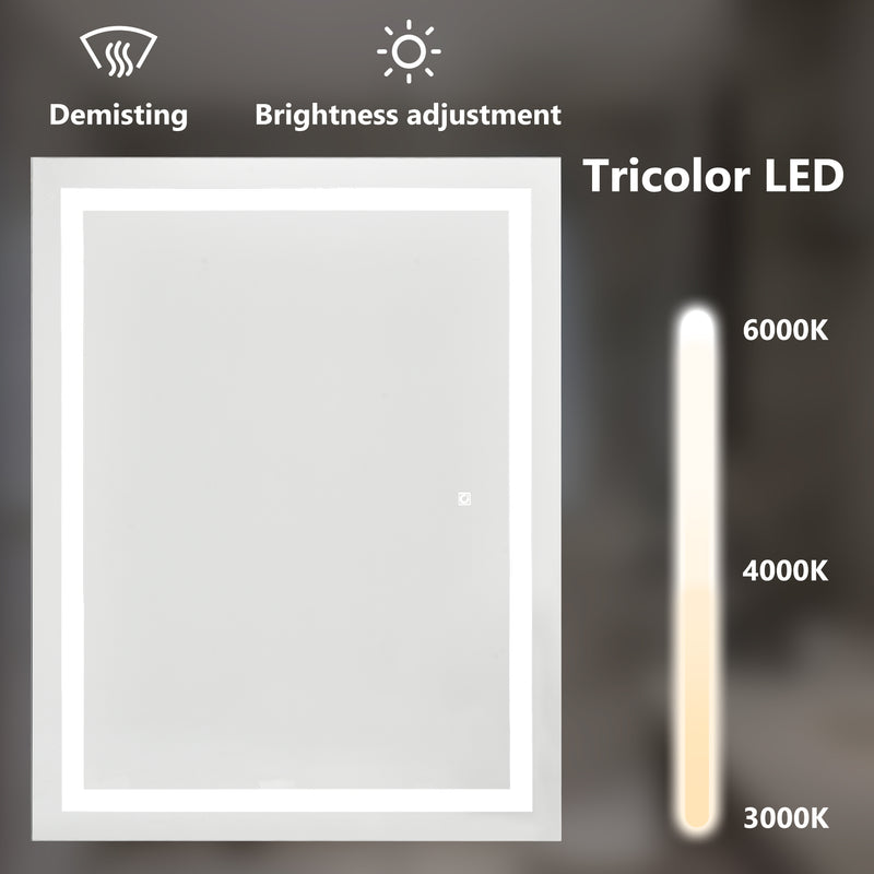 Bathroom Vanity LED Lighted Mirror-(Horizontal/Vertical)-36*28in