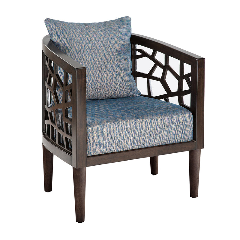 Crackle Accent Chair, wood frame with cushion, Morrocco,KD