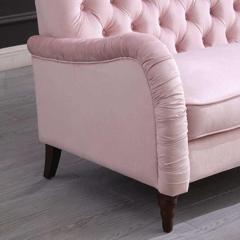 2229,PINK  Chesterfield;3 seater ,modern sofa