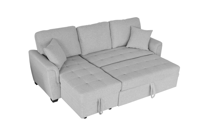 2049 Light Grey Storage Sofa Bed