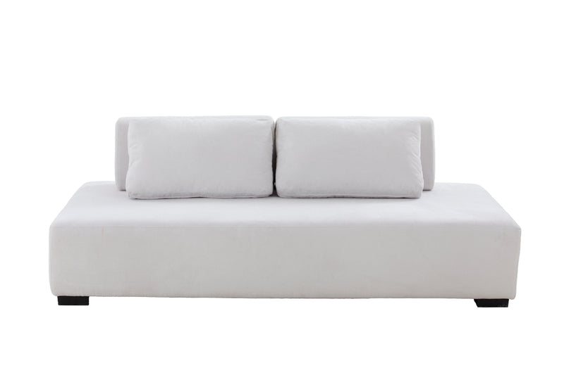 Morden Sofa Minimalist Modular Sofa Sofadaybed Ideal for living, family, bedroom, and guest spaces Beige