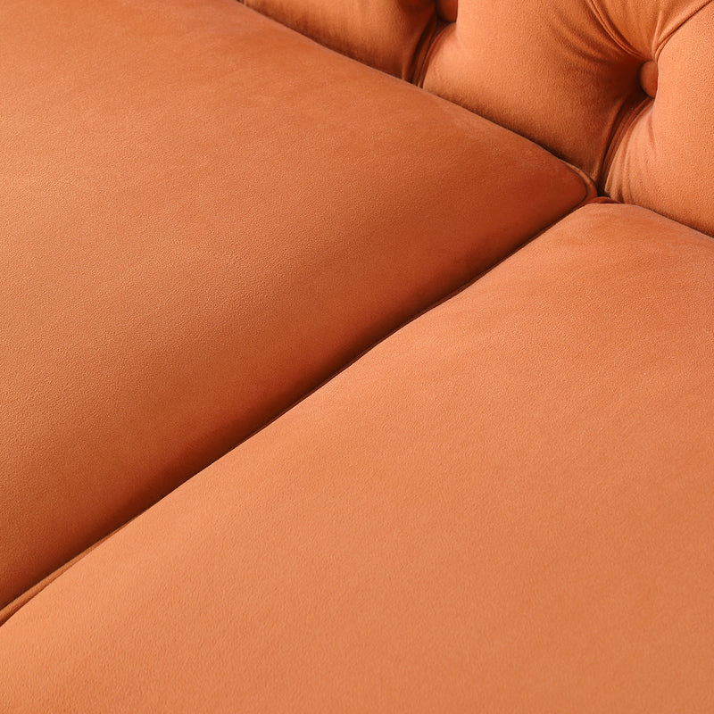 2229, orange   Chesterfield;2 seater ,modern sofa