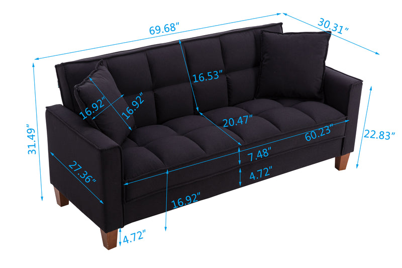 2063BK-Linen sofa