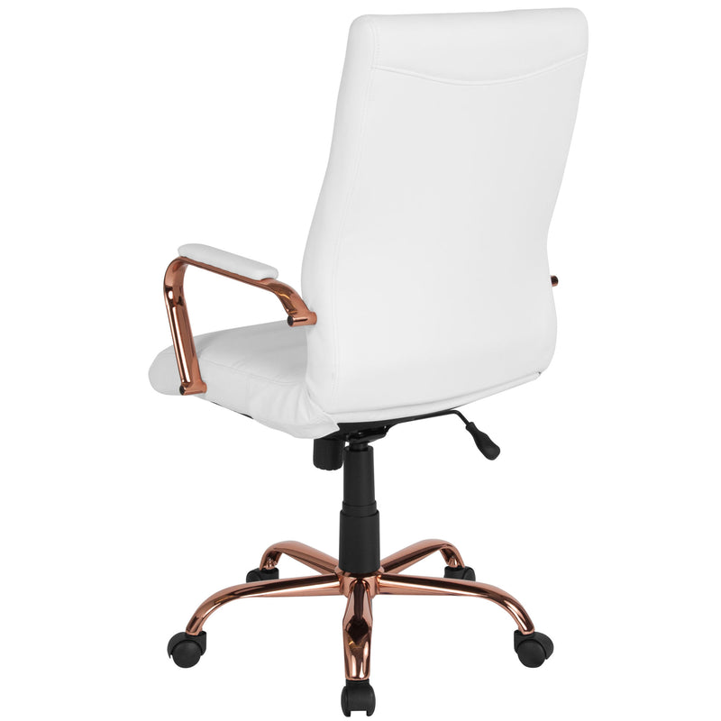 High Back Executive Swivel Office Chair with Metal Frame and Arms