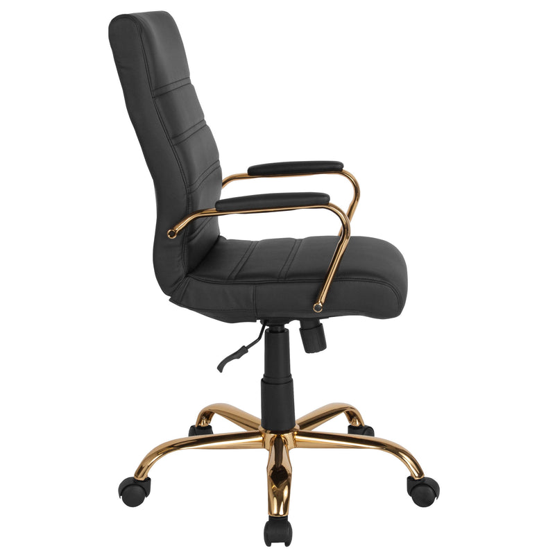 High Back Executive Swivel Office Chair with Metal Frame and Arms