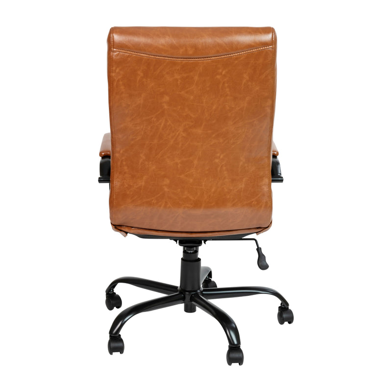 High Back Executive Swivel Office Chair with Metal Frame and Arms