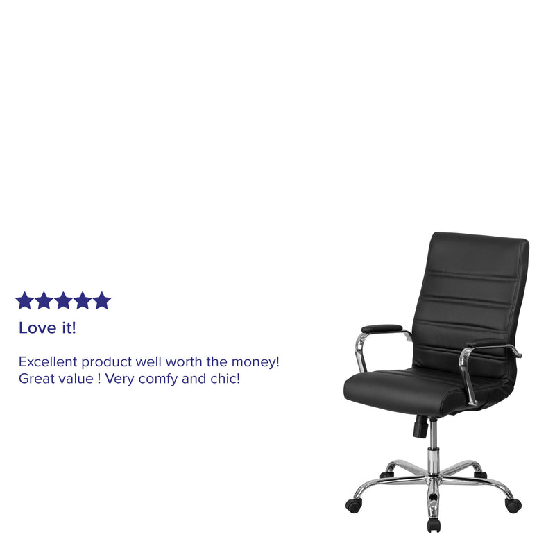 High Back Executive Swivel Office Chair with Metal Frame and Arms