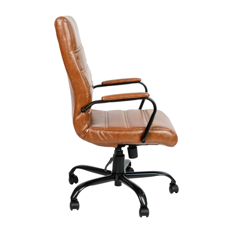 High Back Executive Swivel Office Chair with Metal Frame and Arms