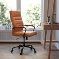 High Back Executive Swivel Office Chair with Metal Frame and Arms