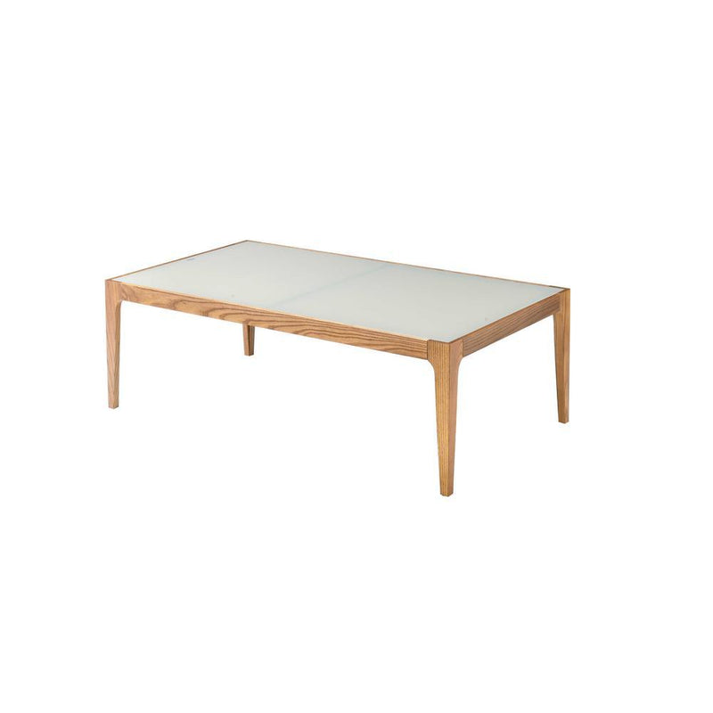Gwynn Coffee Table in Natural & Frosted Glass