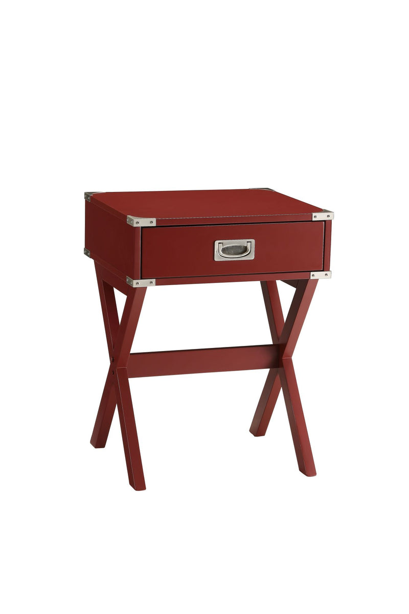 Babs End Table in Red