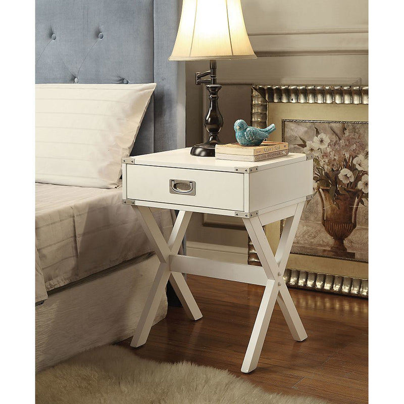 Babs End Table in White