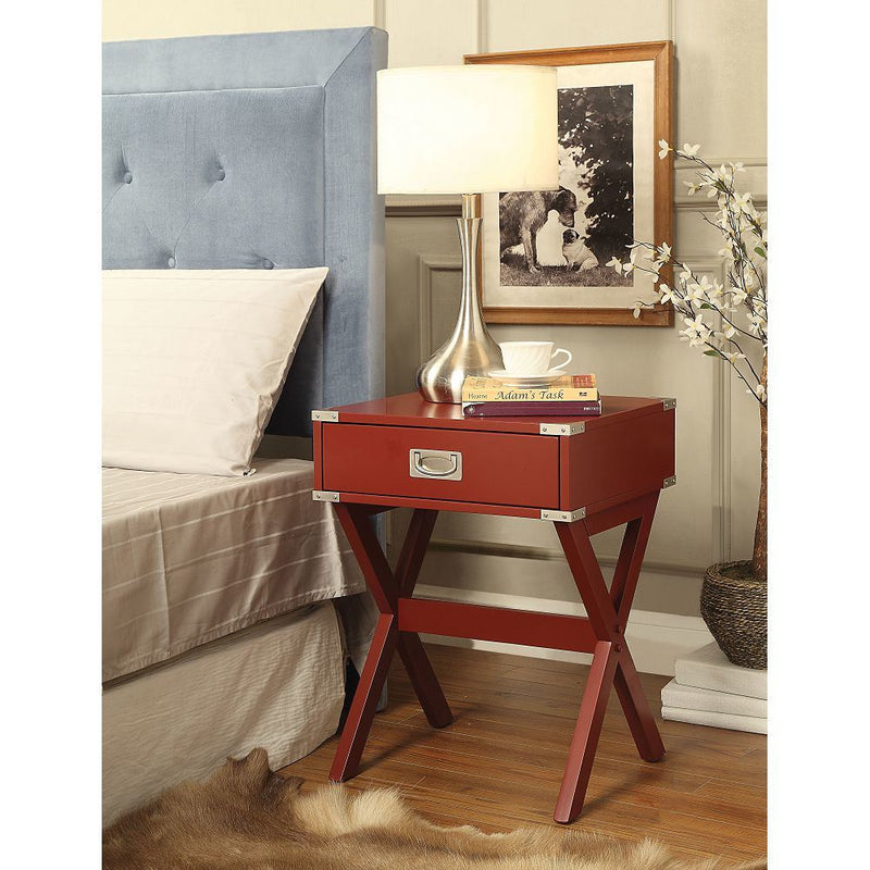 Babs End Table in Red