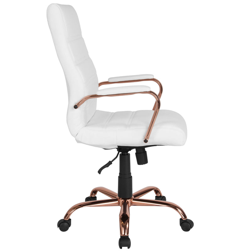 High Back Executive Swivel Office Chair with Metal Frame and Arms