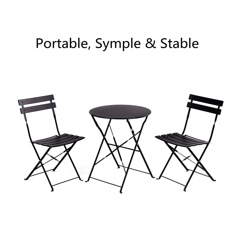 Round 2 Person - 23.6\\\" Long Bistro Set (7 Colors Available)