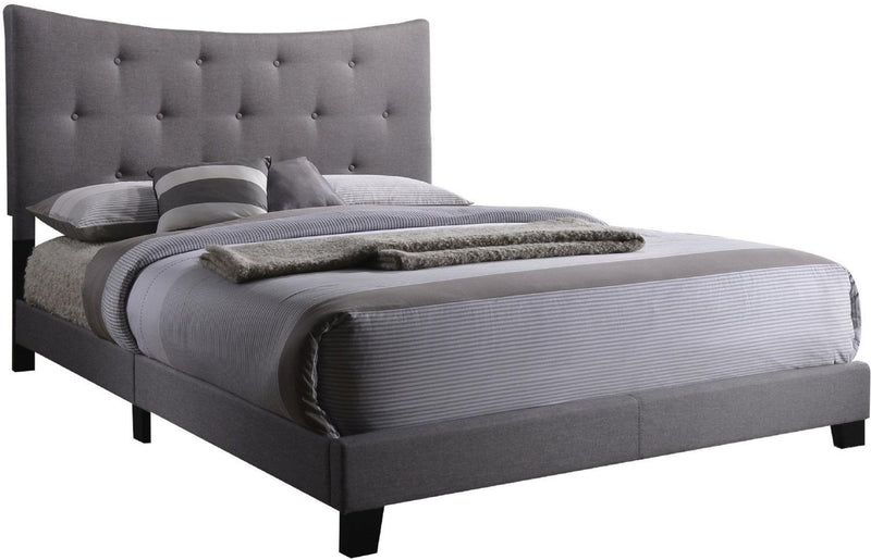 Venacha Queen Bed in Gray Fabric