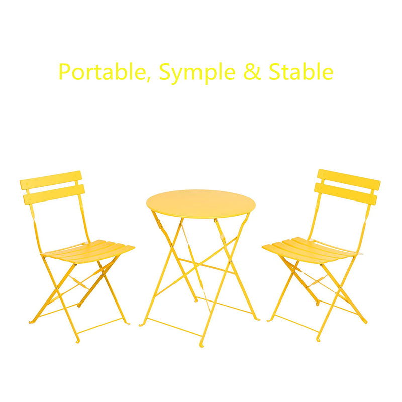 Round 2 Person - 23.6\\\" Long Bistro Set (7 Colors Available)