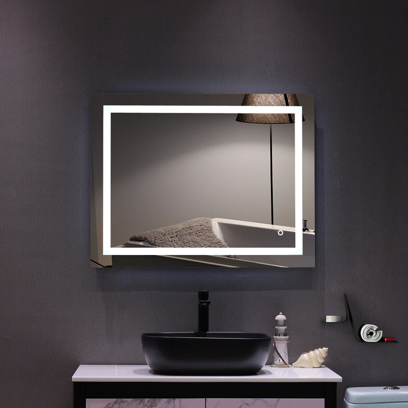Bathroom LED Vanity Mirror Wall Mounted Makeup Mirror with Light (Horizontal/Vertiacl)