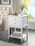 WOODEEM White Nightstand Bedrooms, Large End Table for Living Room, Bed Side Table with Drawers