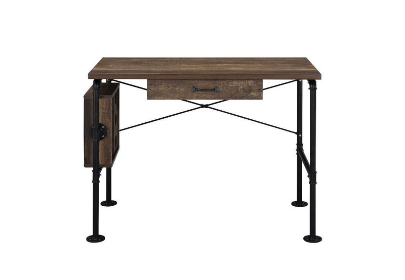 Writing Desk, Weathered Oak & Black Finish