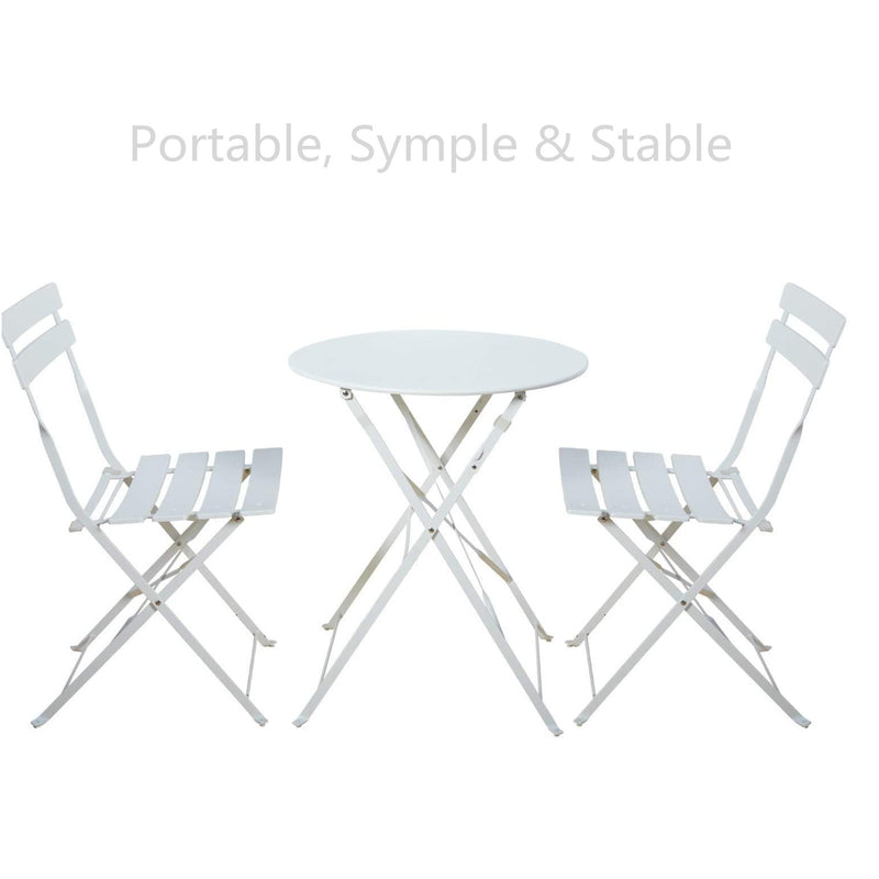Round 2 Person - 23.6\\\" Long Bistro Set (7 Colors Available)
