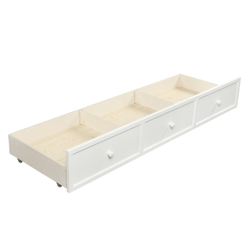 Wood Daybed with Three Drawers ,Twin Size Daybed,No Box Spring Needed ,White