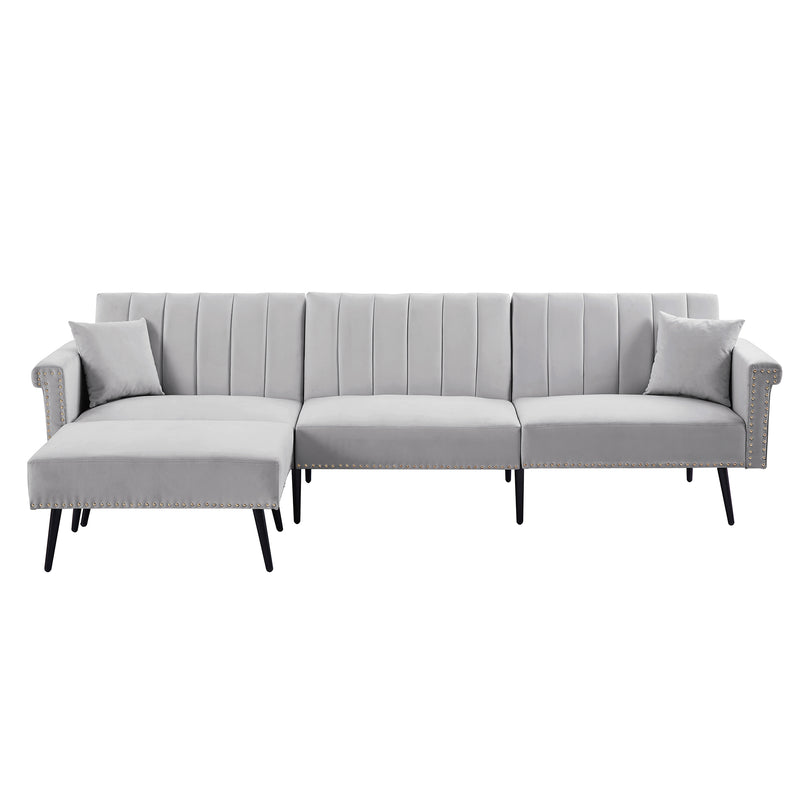 GREY SECTIONAL SOFA BED