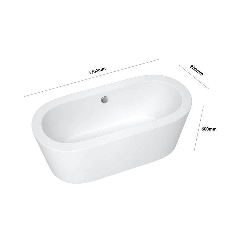 67"L x 31.5\'\'W Acrylic Art Freestanding Alone White Soaking Bathtub with UPC Certified Brushed Nickel Overflow and Pop-up Drain