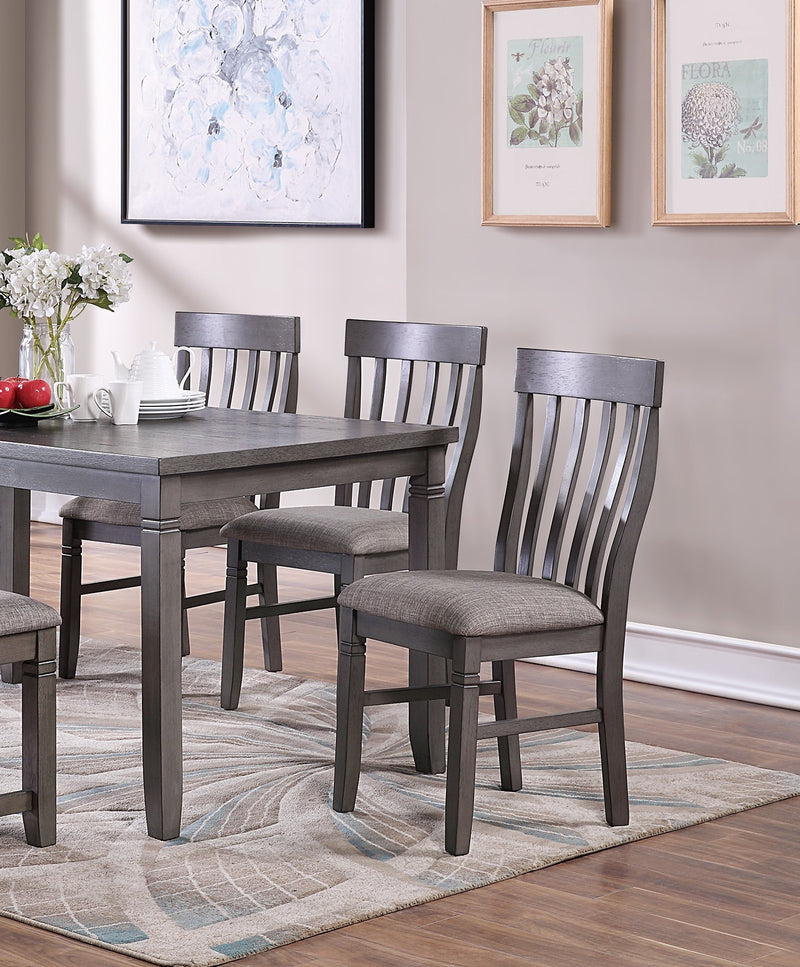Dining Room Furniture Simple 6pc Set Dining Table 4x Side Chairs and A Bench Solid wood and veneers